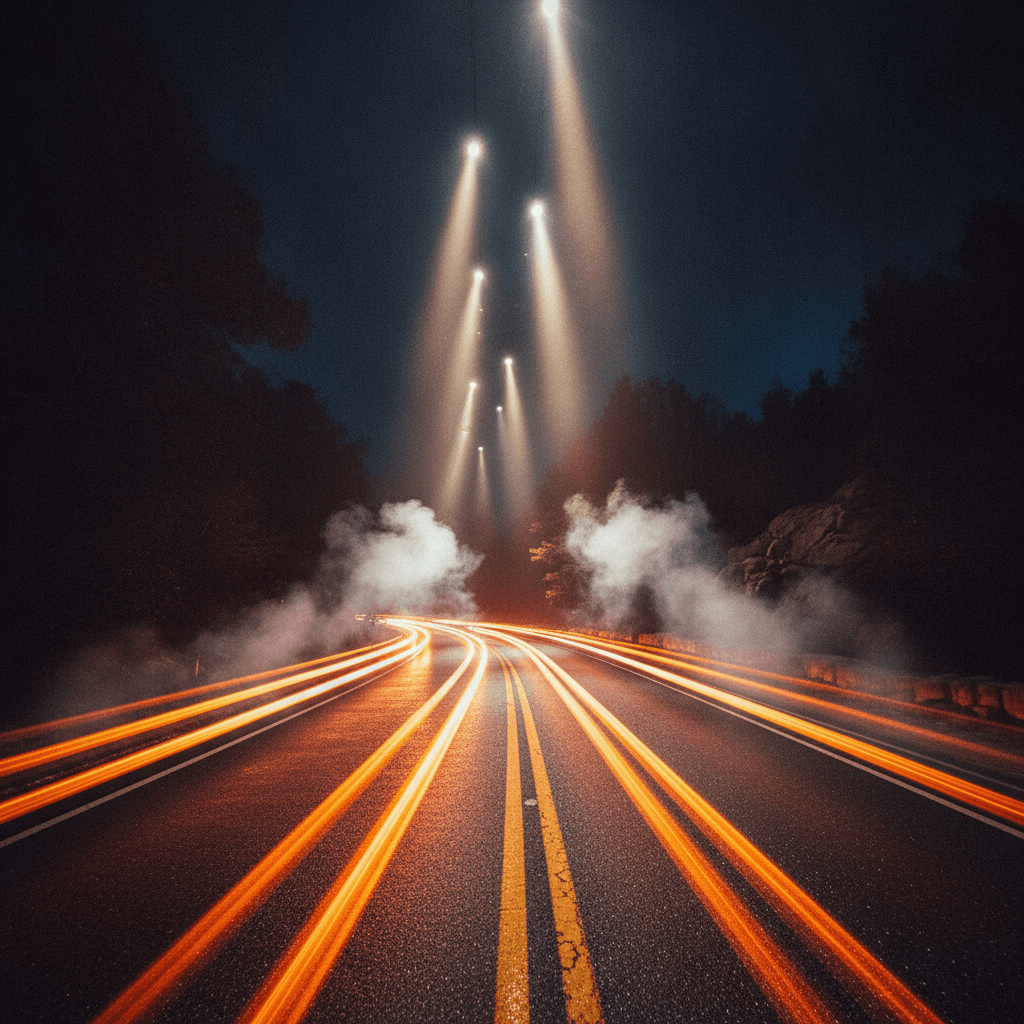 Pista de desafio iluminada